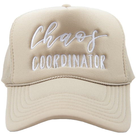 Chaos Coordinator Foam Trucker Hat Khaki