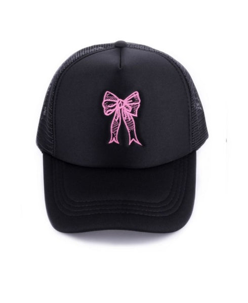 Bow Embroidered Trucker Hat