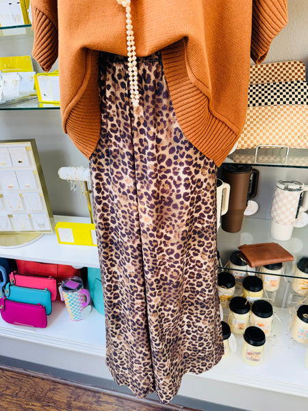 UMGEE Leopard Wide Leg Pant Olive Mix