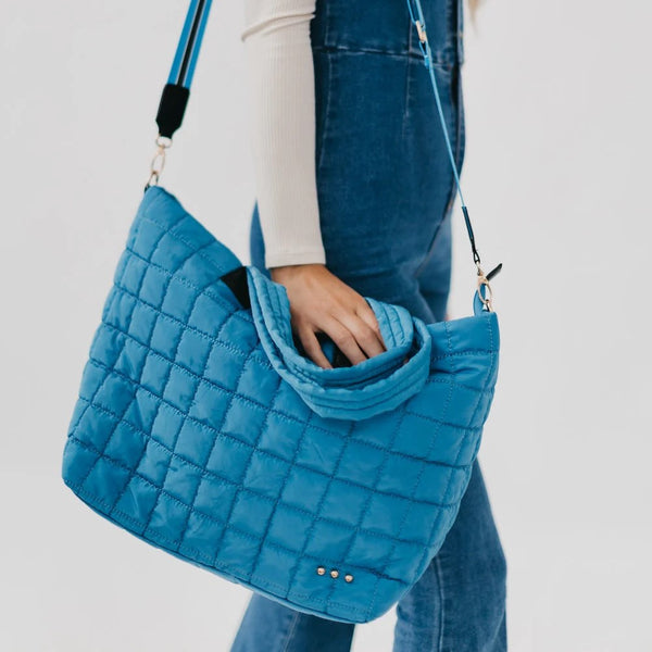 Daydreamer Quilted Tote Bag Blue
