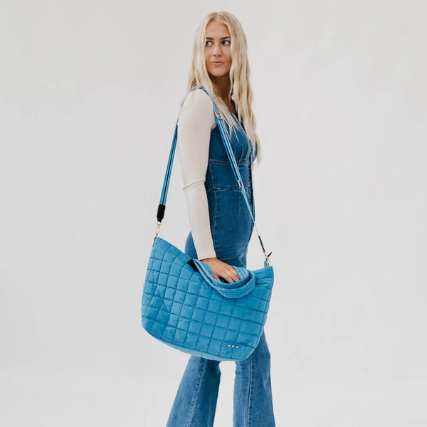 Daydreamer Quilted Tote Bag Blue