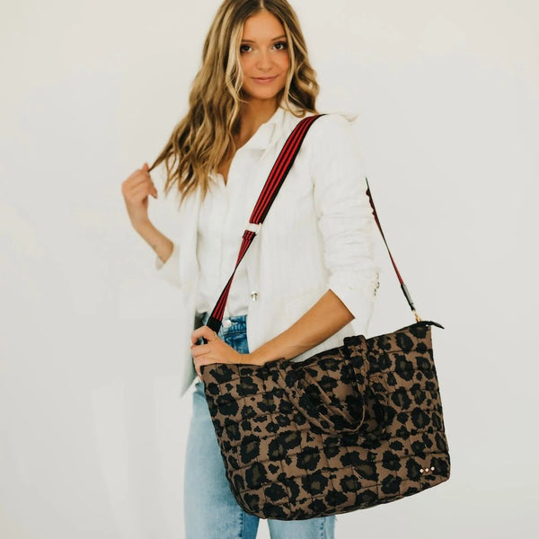 Daydreamer Quilted Tote Bag Leopard