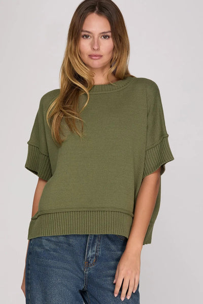 Olive Solid Favorite Sweater