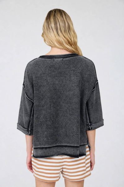 Mineral Washed Everything Sweatshirt Vintage Black