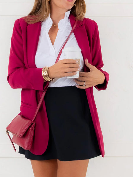 Classic Blazer Wine Red