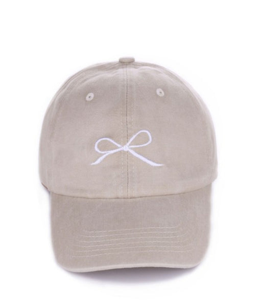 Embroidered Bow Hat