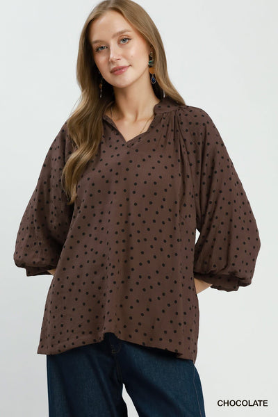 UMGEE Polka Dot Top Chocolate