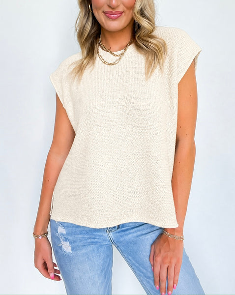 Luxe Crew Neck Layering Sweater Ivory