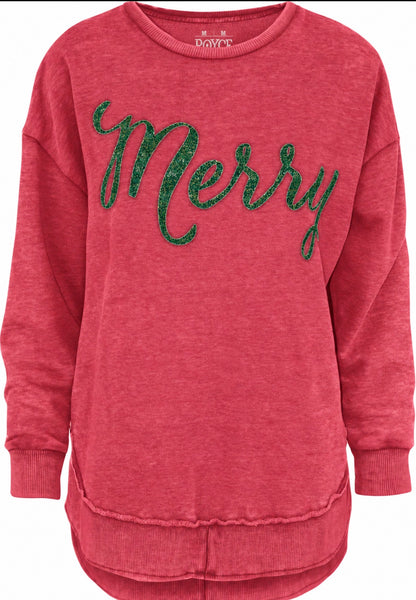 Royce Chenille Merry Fleece Hi-Lo Sweatshirt