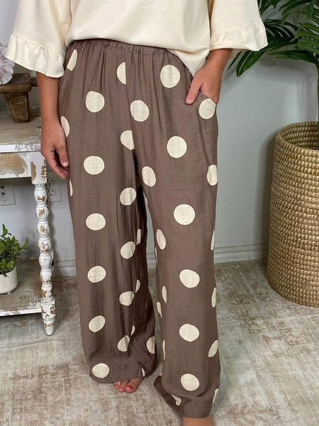 UMGEE Ashley Polka Dot Pant Mocha