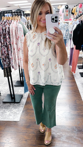 Wide Leg Jean Olive
