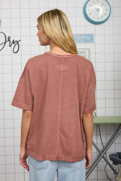 Cotton Casual Tee Terracotta