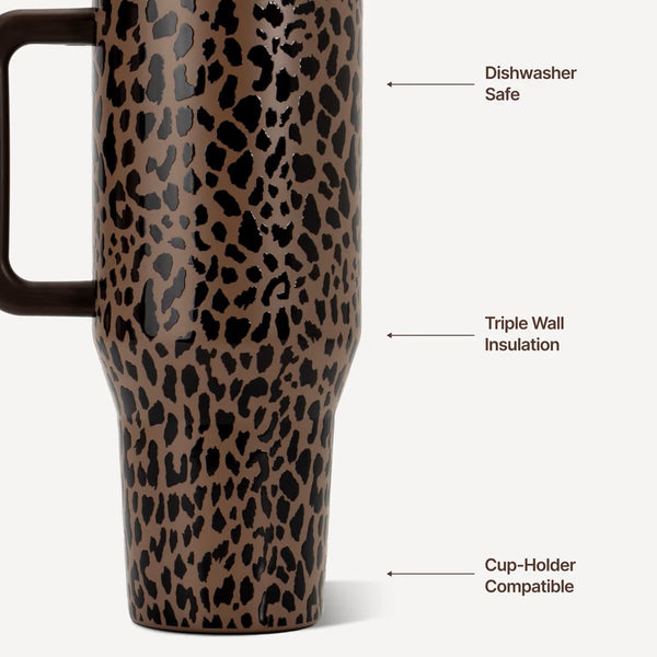HydroJug Traveler 40oz Brown Leopard