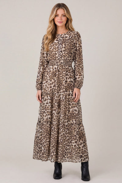 Kristen Leopard Maxi Dress