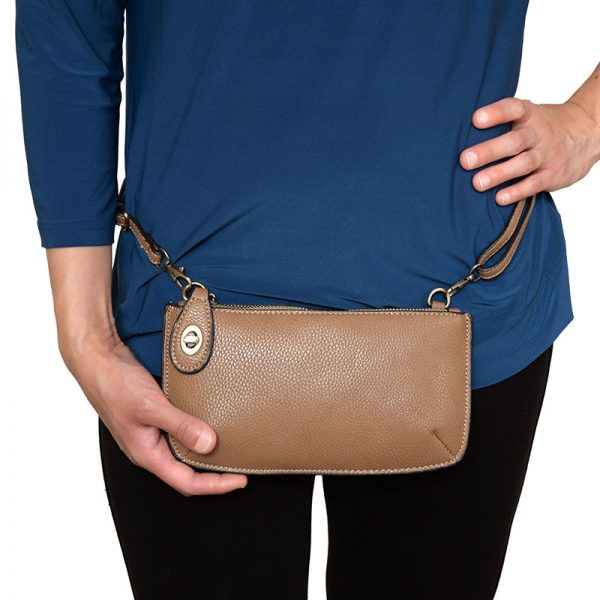 Joy Susan Mini Crossbody Wristlet Clutch Camel