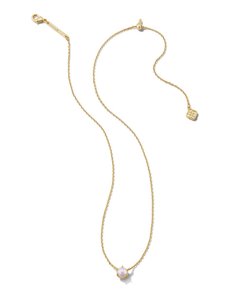 KS ASHTON PEARL PENDANT NECKLACE GOLD