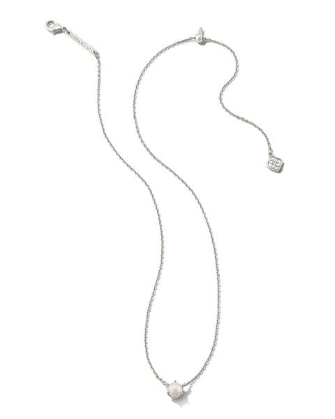 KS ASHTON PEARL PENDANT NECKLACE SILVER