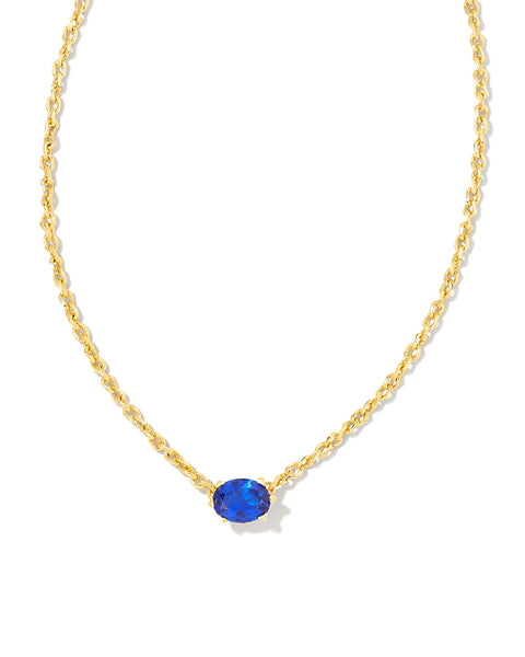 KS CAILIN CRYSTAL PENDANT NECKLACE GOLD