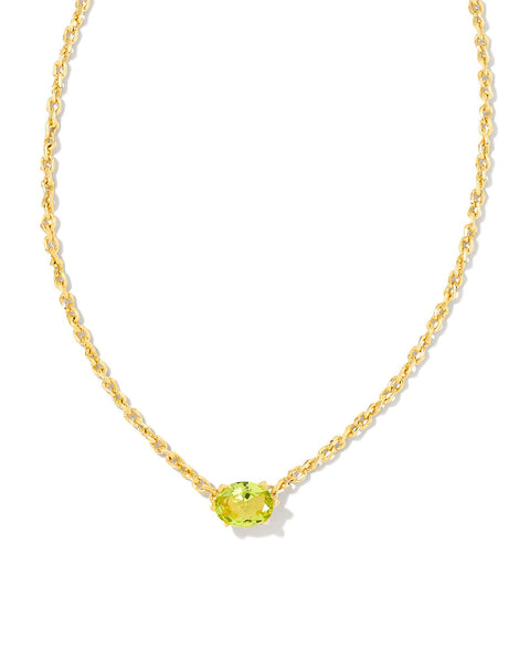 KS CAILIN CRYSTAL PENDANT NECKLACE GOLD