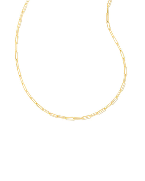 KS COURTNEY PAPERCLIP NECKLACE GOLD