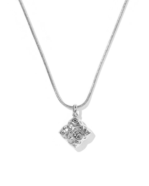 KS DIRA PEARL SHORT PENDANT NECKLACE SILVER