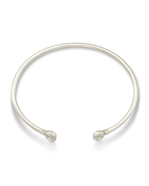 KS GRAYSON CUFF BRACELET SILVER WHITE CRYSTAL