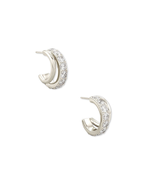 KS LIVY HUGGIE EARRINGS SILVER