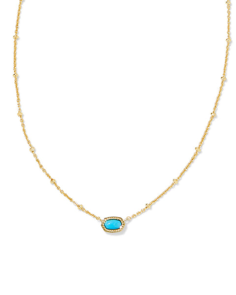 KS MINI ELISA SATELLITE SHORT PENDANT NECKLACE GOLD