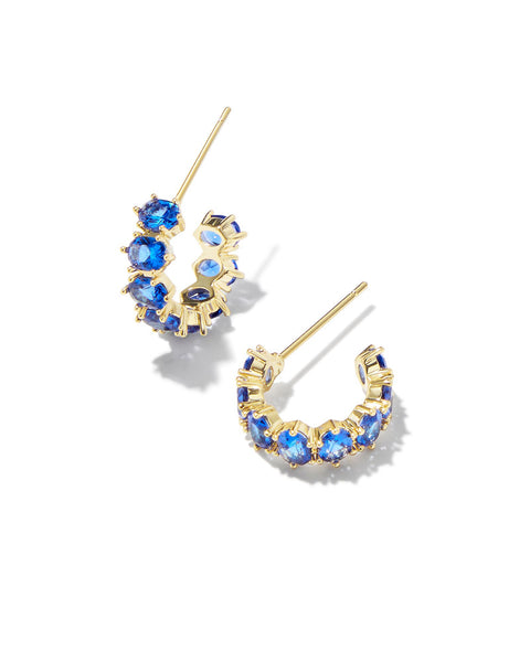 KS CAILIN CRYSTAL HUGGIE EARRINGS GOLD