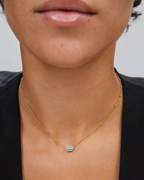KS MINI ELISA SATELLITE SHORT PENDANT NECKLACE GOLD