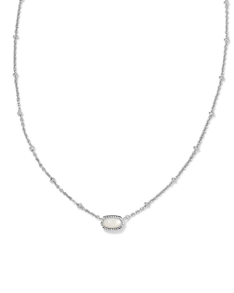 KS MINI ELISA SATELLITE SHORT PENDANT NECKLACE SILVER