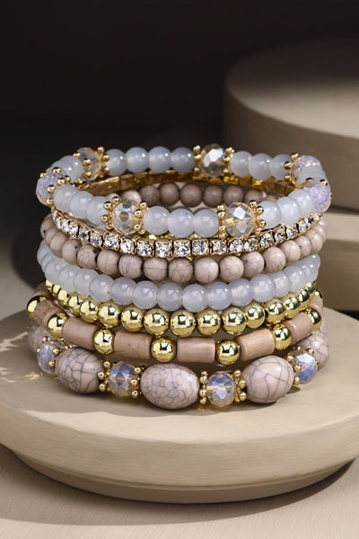 Multi-Beaded Stretch Bracelet