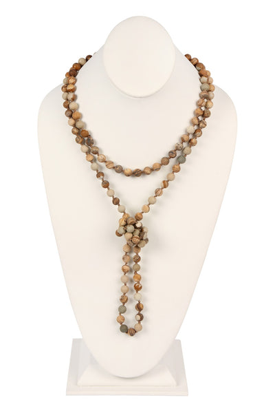 Natural Stone Bead Necklace
